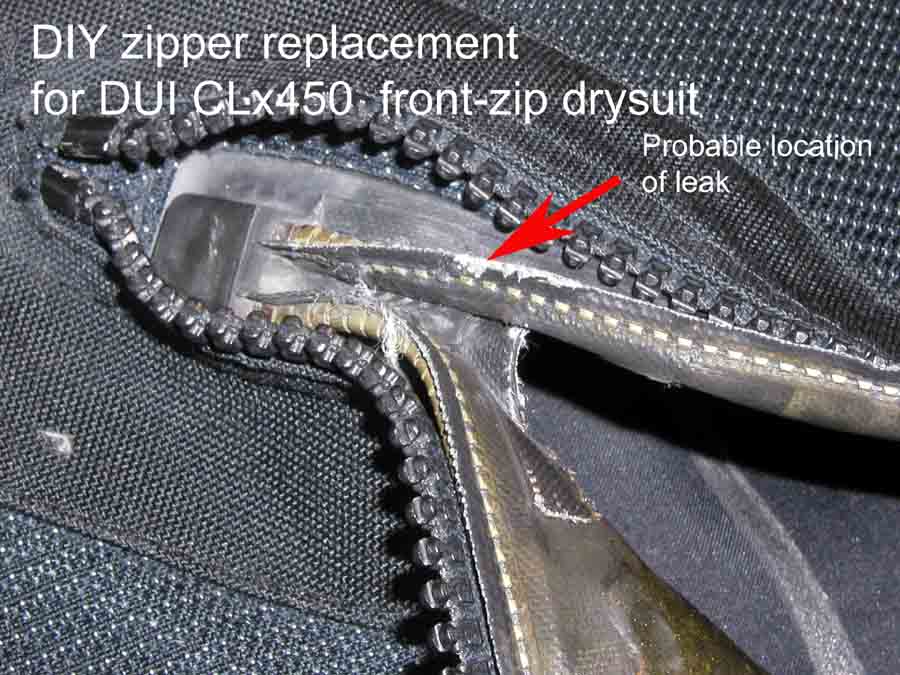 DIY drysuit zipper replacement