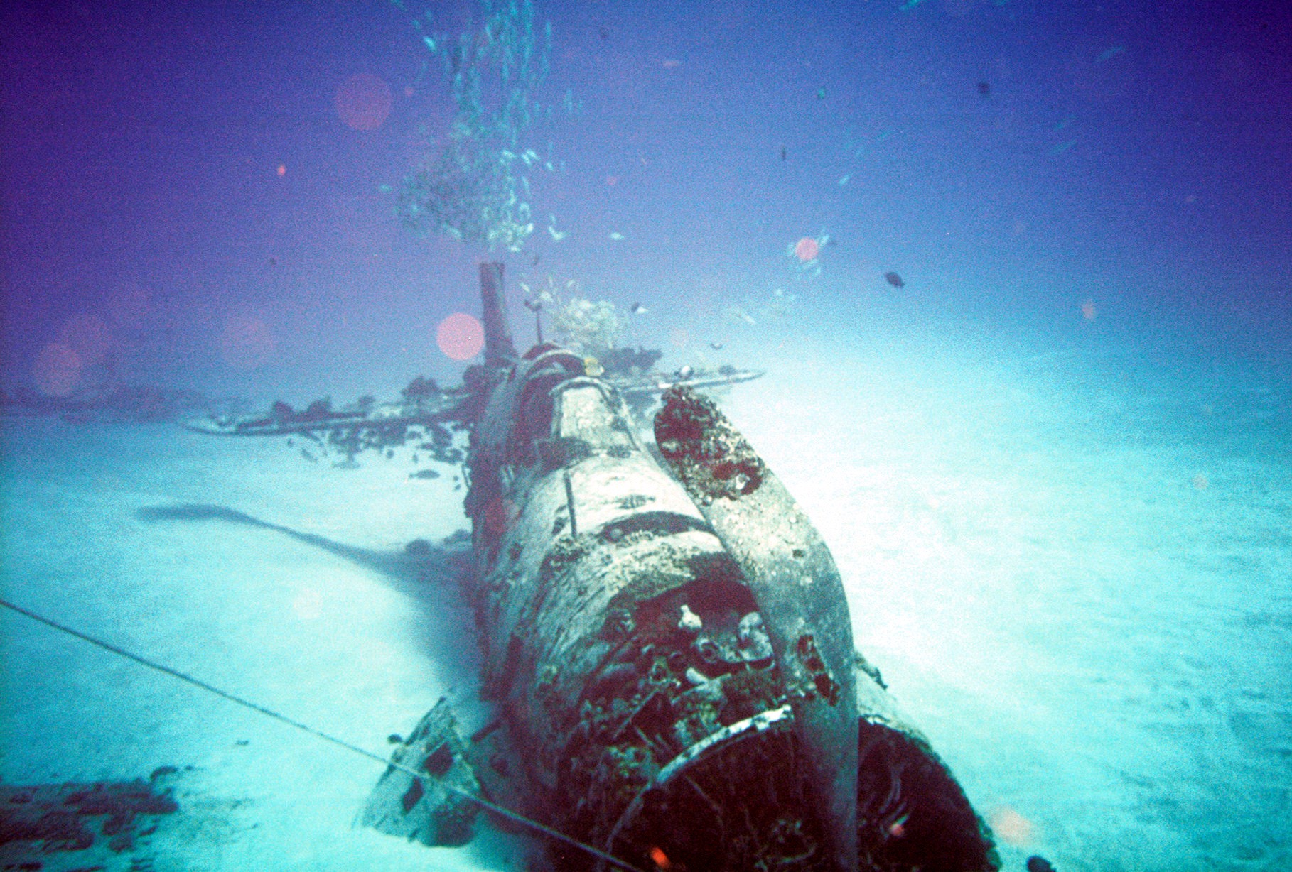 Downed Word War II Corsair off Oahu, Hawaii