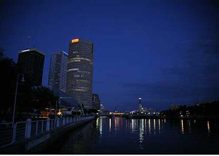 Downtown Tampa at dusk