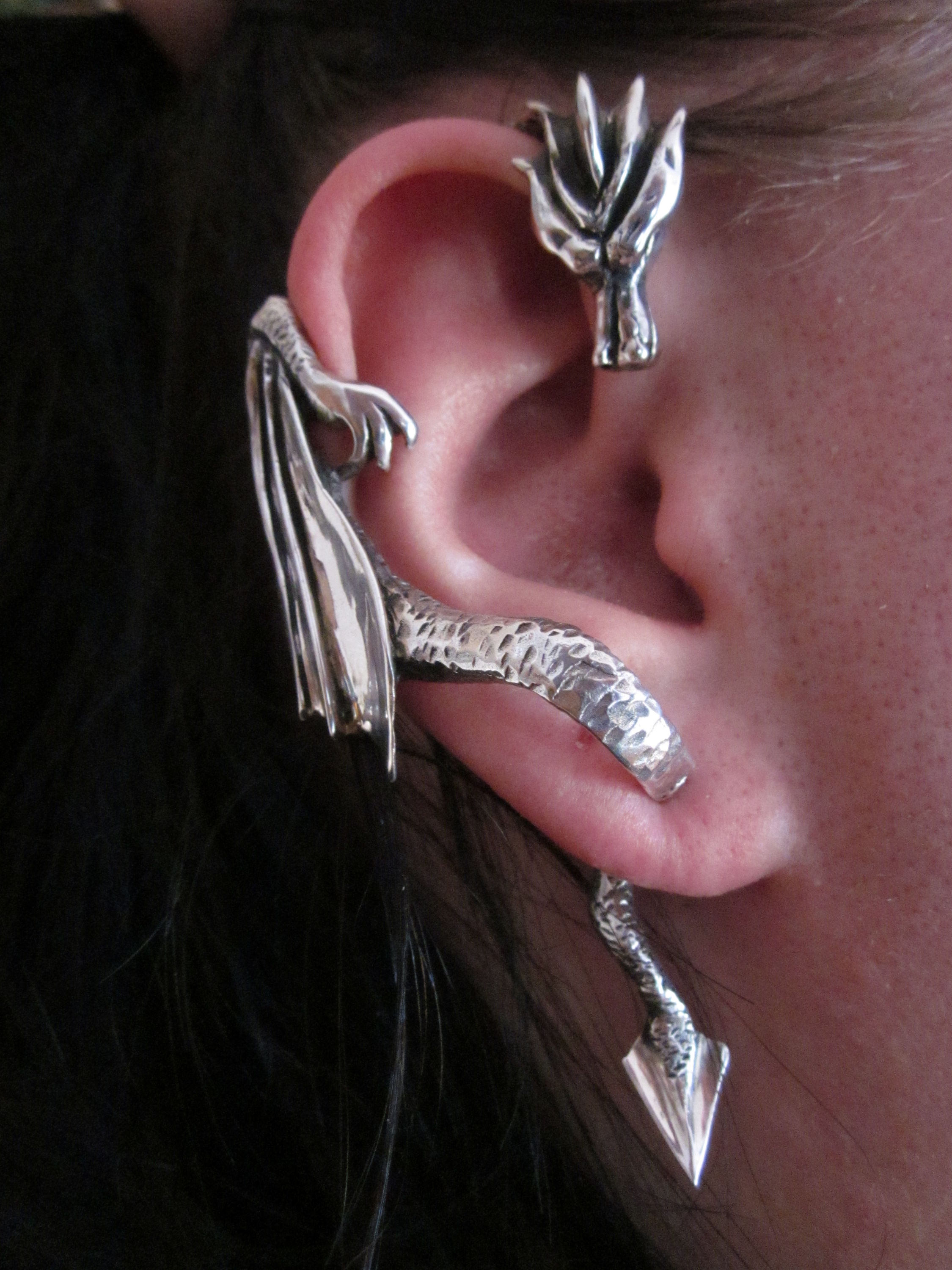 Dragon Sterling earring/ear cuff