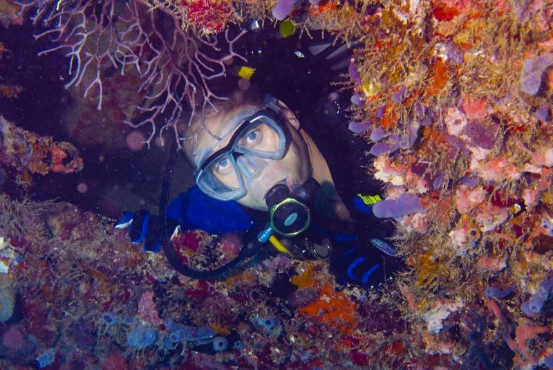 Eric on a wreck in Lauderdale