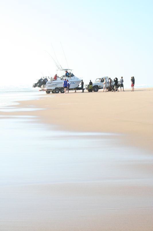 Fishing boat launching