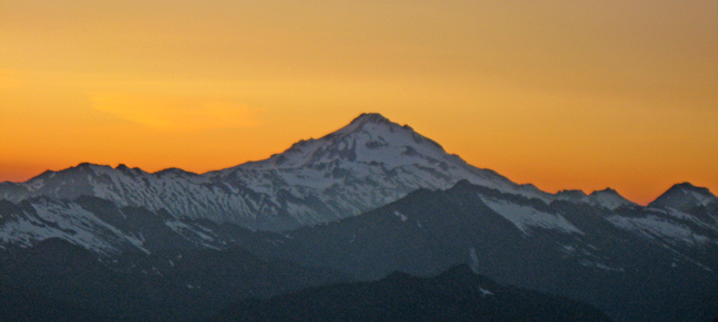 Galcier Peak at sunset