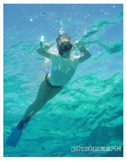 Girl snorkling