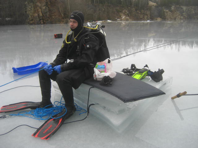 Ice diving in Sweden