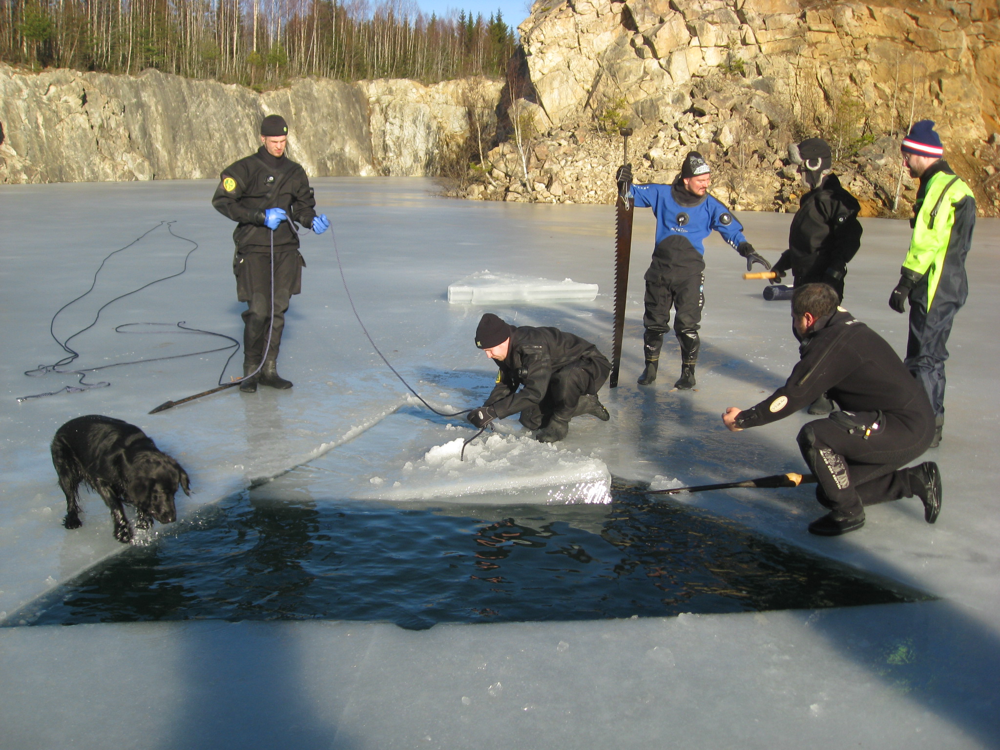 Ice diving in Sweden