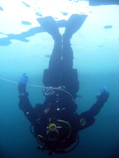 Ice diving in Sweden