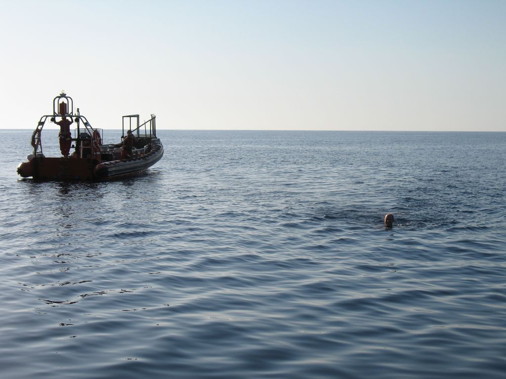 (Illegal) Early morning swim off Rib Two outside the exclusion zone