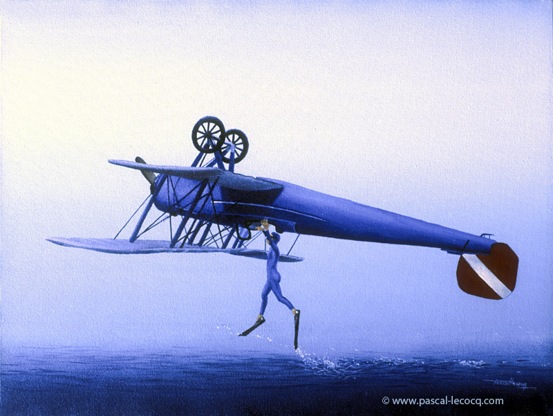 initial concept for take-off of a seaplane, by Pascal