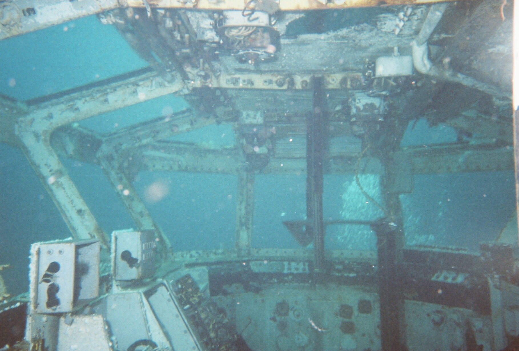 Inside the Pri-Fly Bridge of the Oriskany