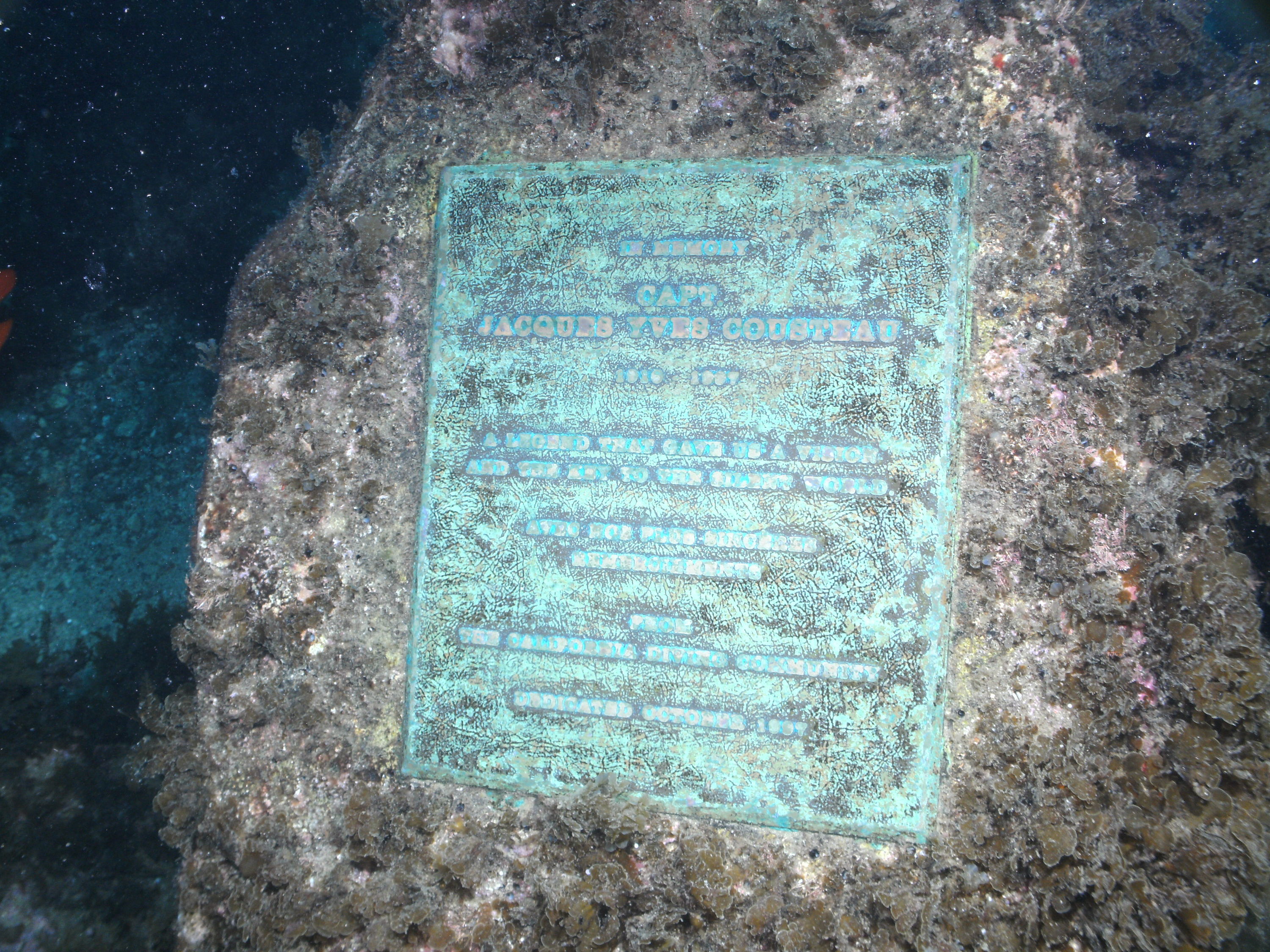 Jacques Cousteau Memorial Plaque