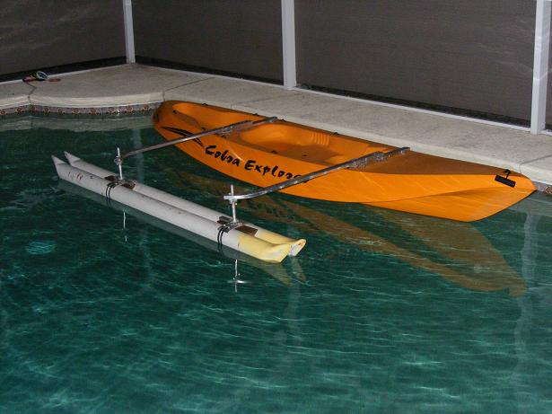 Kayak with outrigger