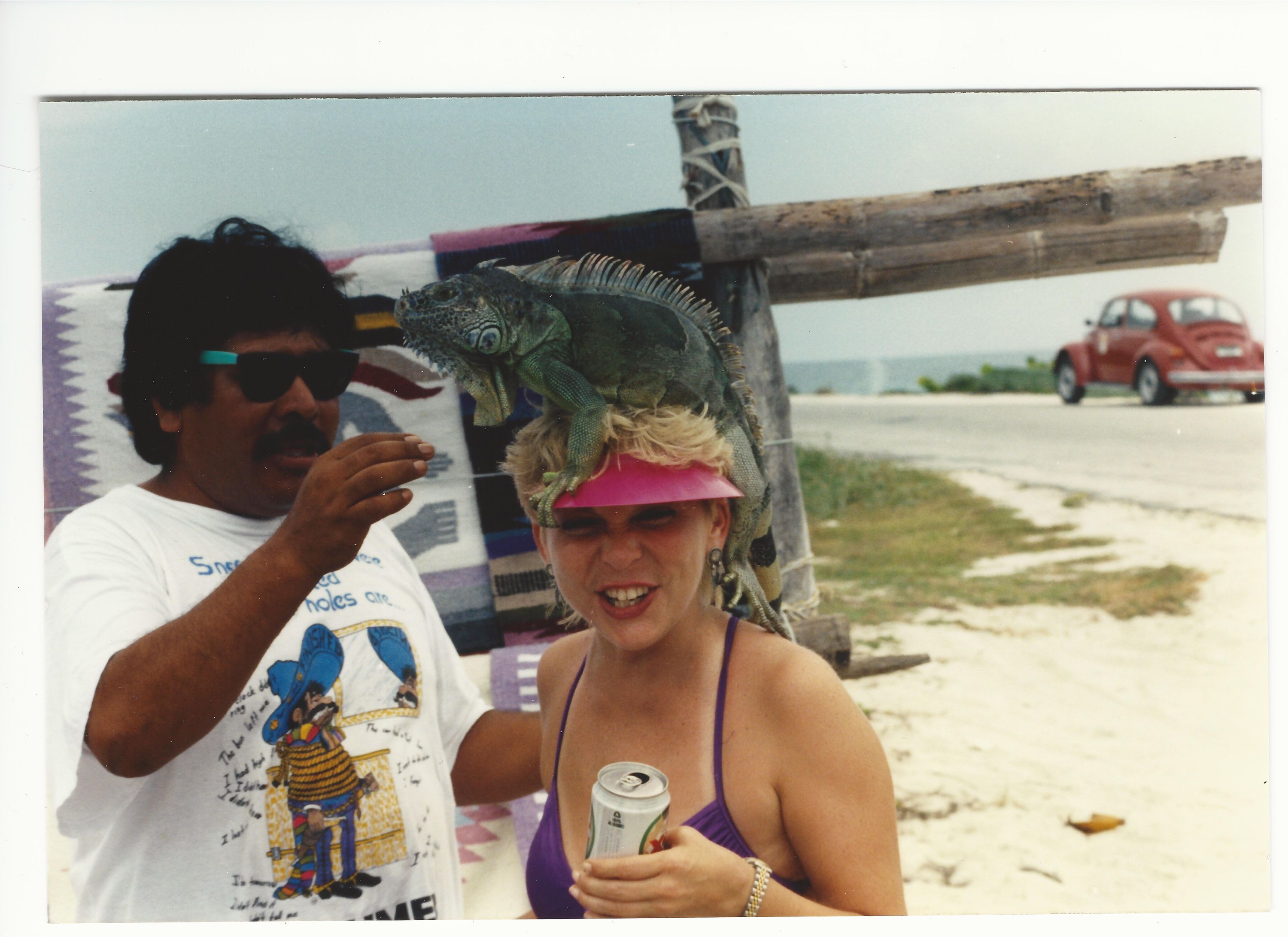 Kelly with an Iguana 1994