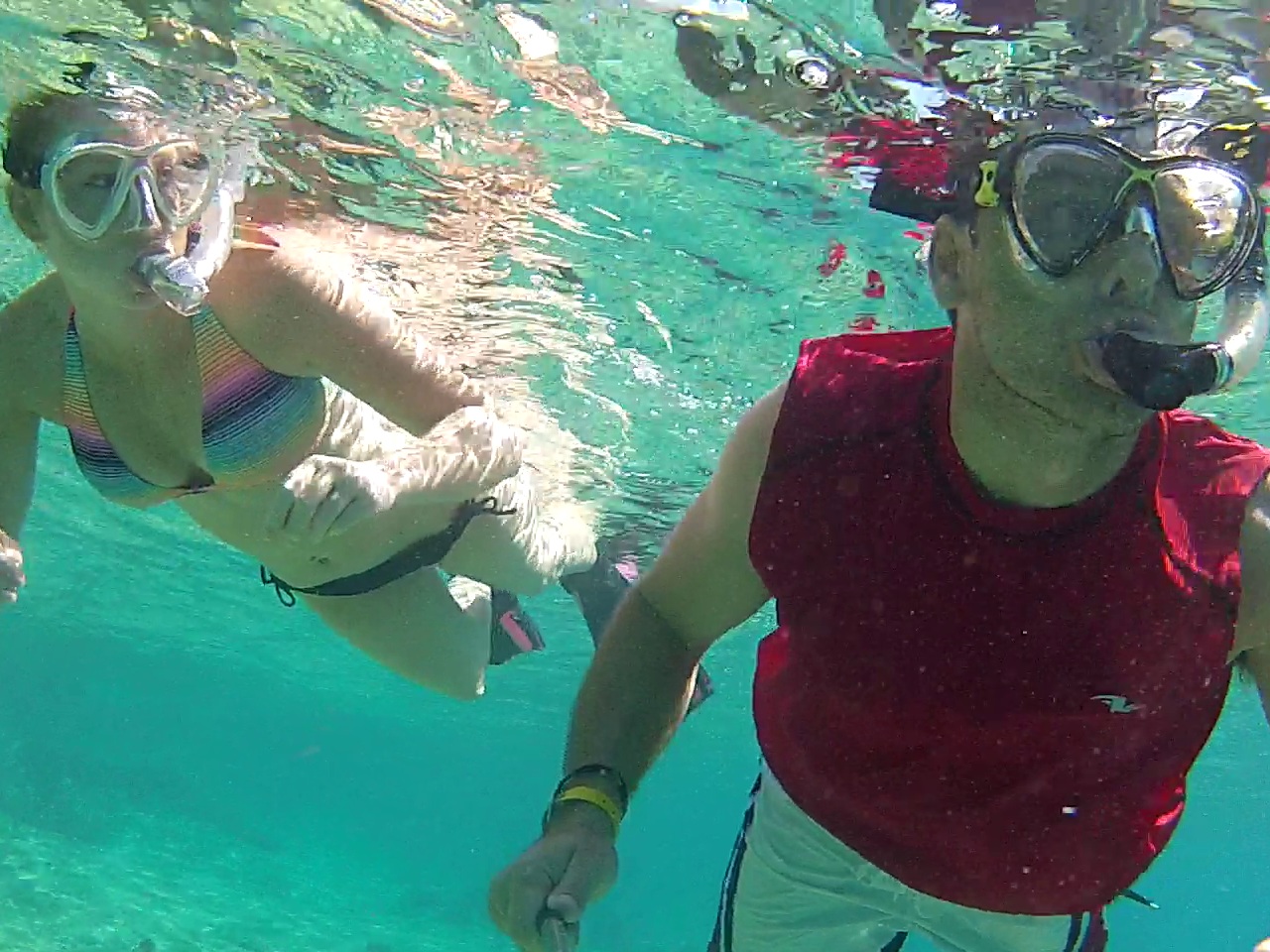 Kris and I snorkeling