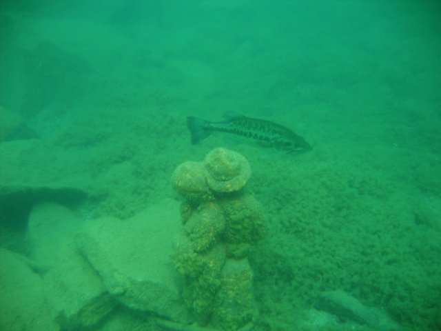 Lake Rawlings Bass and Statue