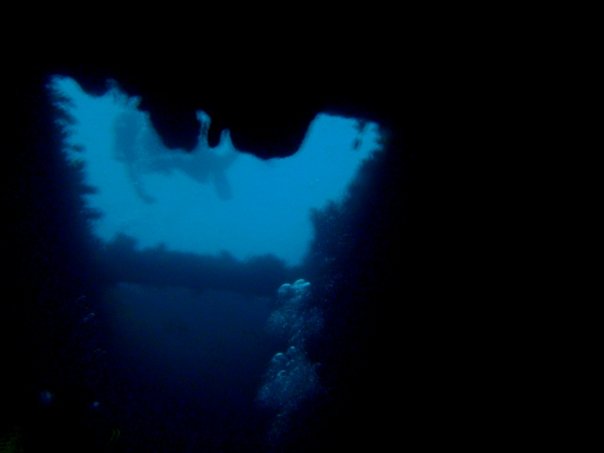 Looking out of the J4 Submarine