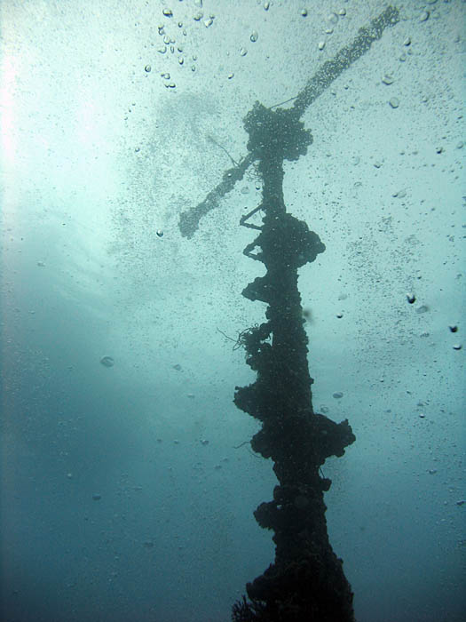 Mast of MV Tony