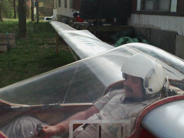 me and my hand built sailplane Woodstock
