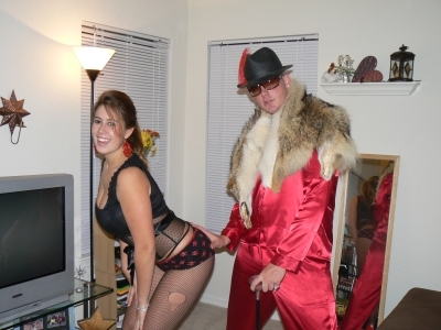 Me and my wife at our "Pimps and Hoes" party