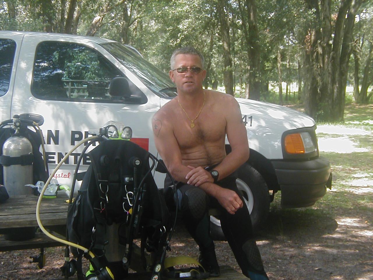me in my job in Florida...not to fond of FW diving