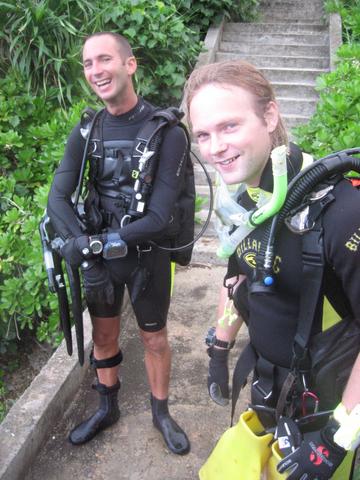 Me (right) and buddy, post-dive