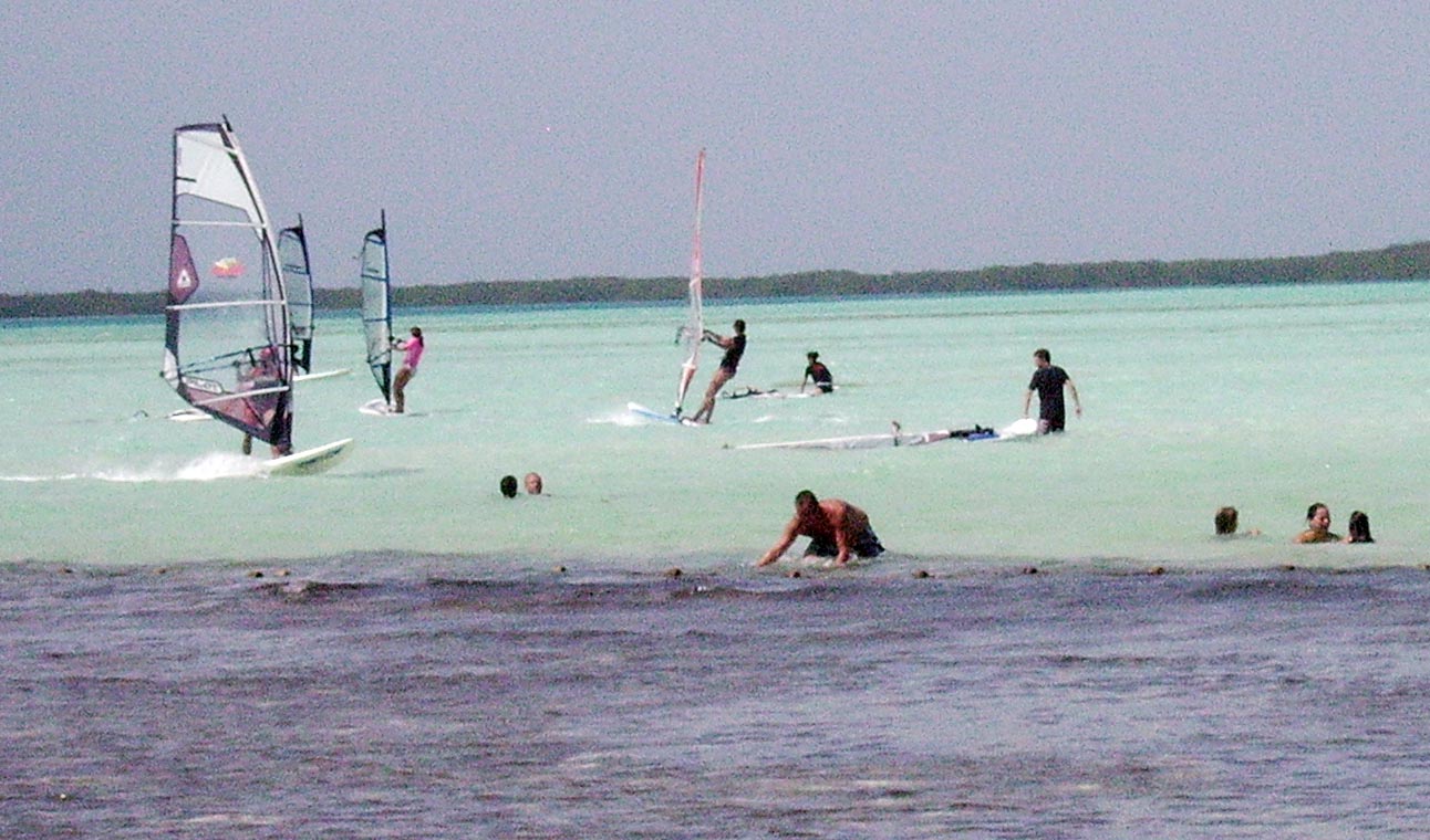 Morgan's 16th, first windsurf