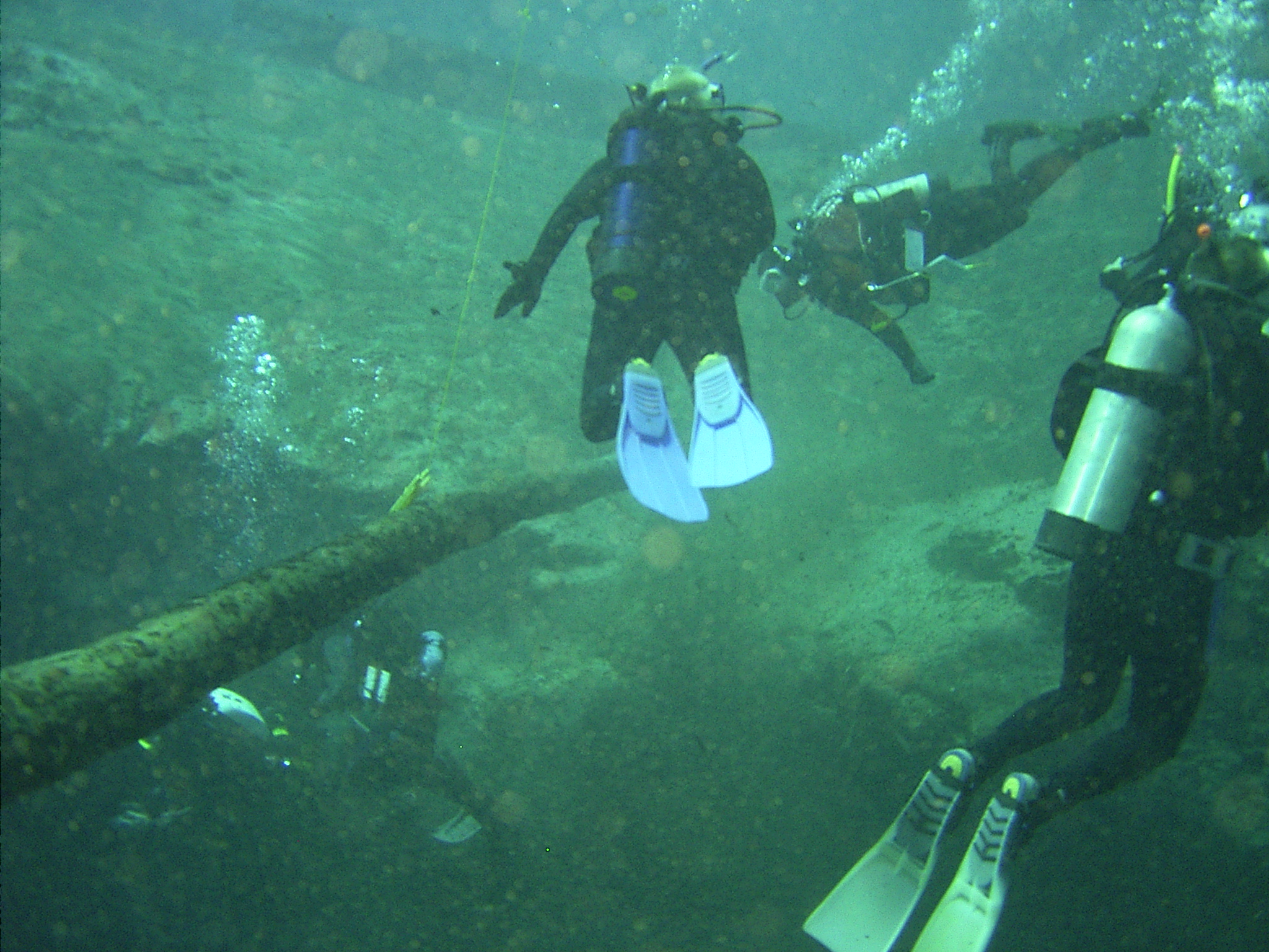 Morrison, divers entering cavern