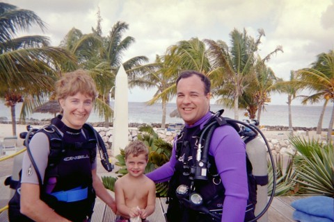 Mrs. reefseal and me about to dive with future dive buddie