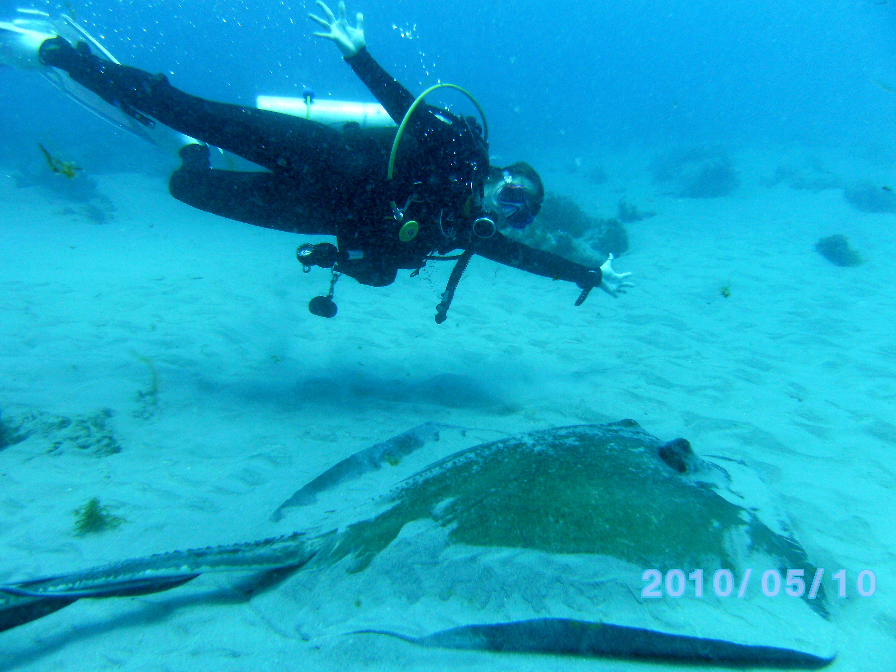 My Sister posted up next to a 6ft sting ray