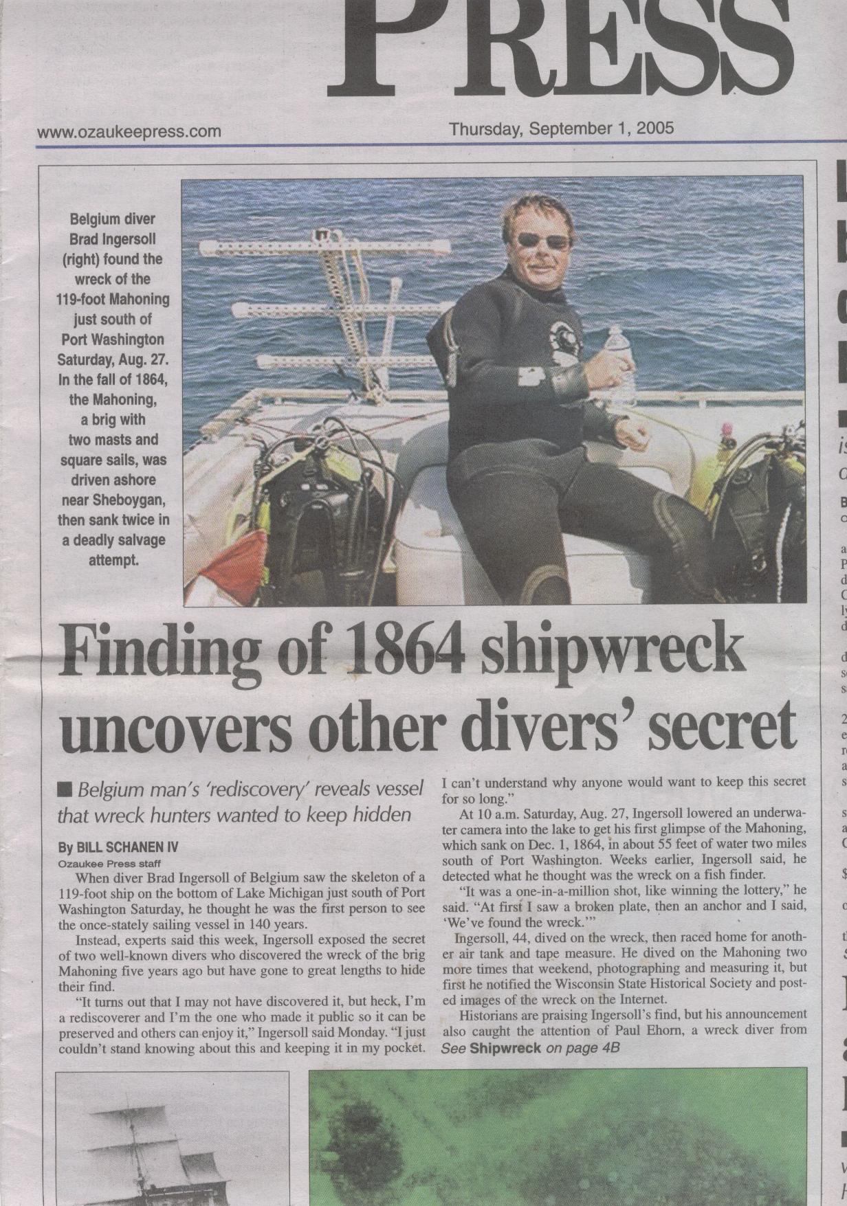 News Story PortWashington Press on My re discovery