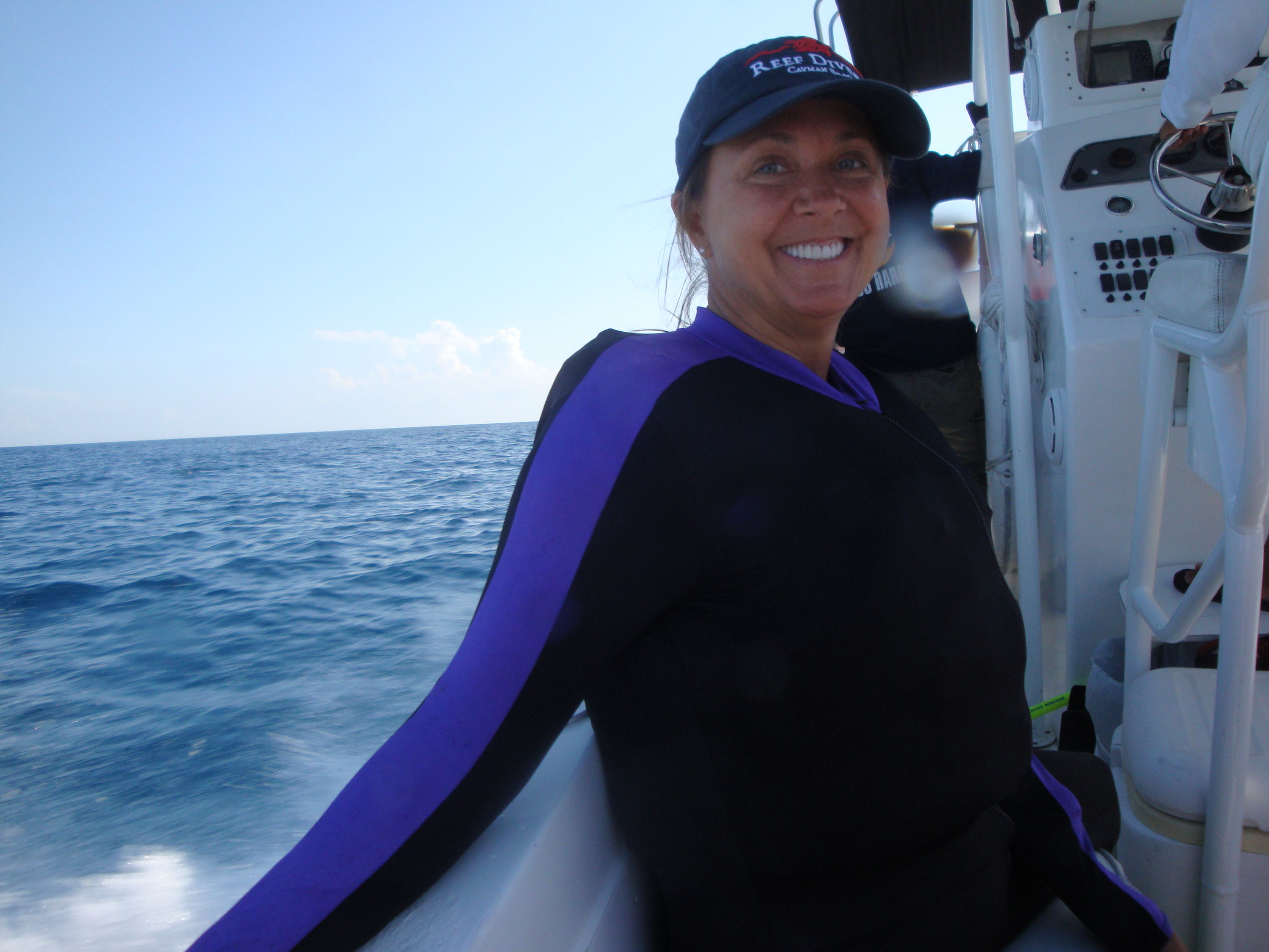On speed boat to whale sharks Isla Muejaras