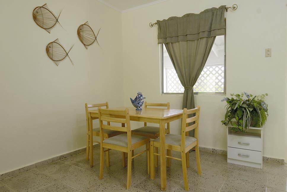 One bedroom condo dining area