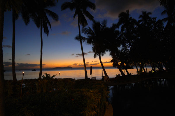 One of Many Sunsets at Beqa Lagoon Resort