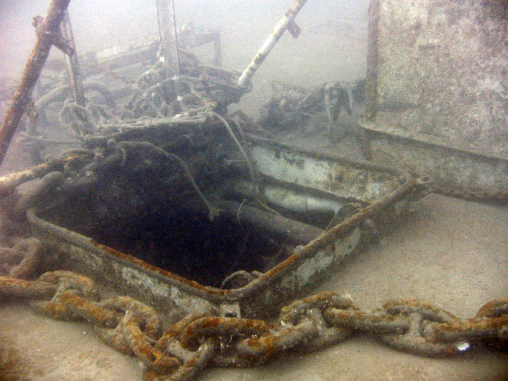 Open hatch on HMS Scylla