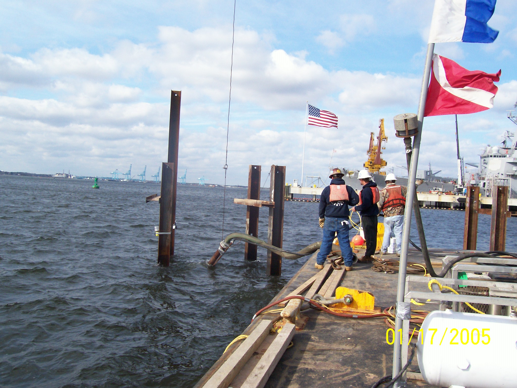 pipe job on james river