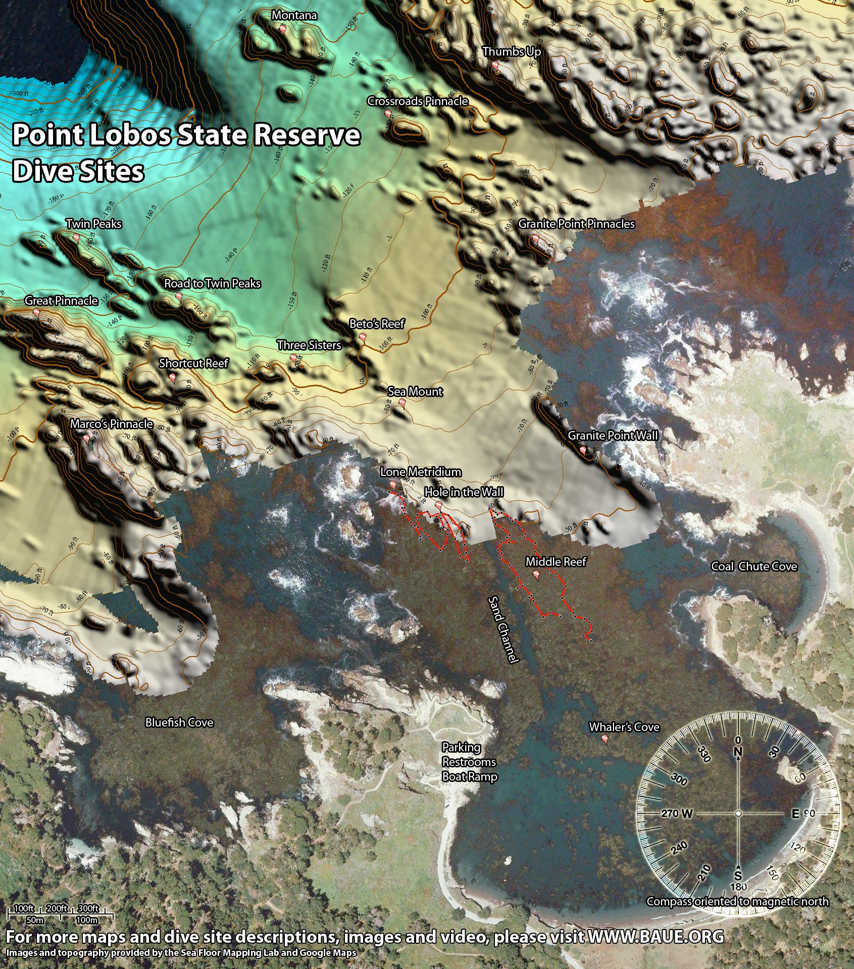 Point Lobos Dive Map v2.0