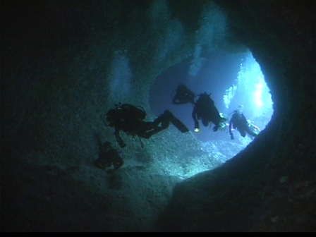 Pool Diving. Cave Diving Alghero Sardinia
