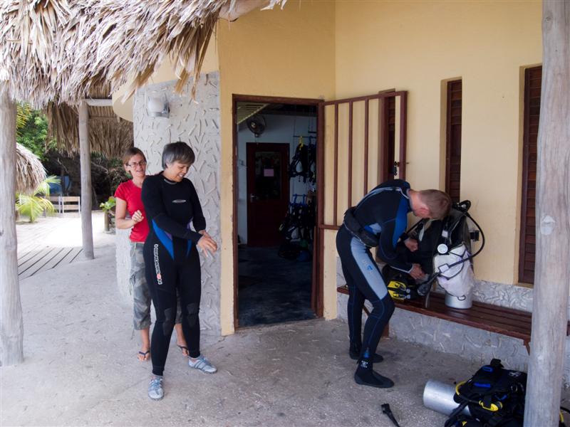 Preparing for the dive