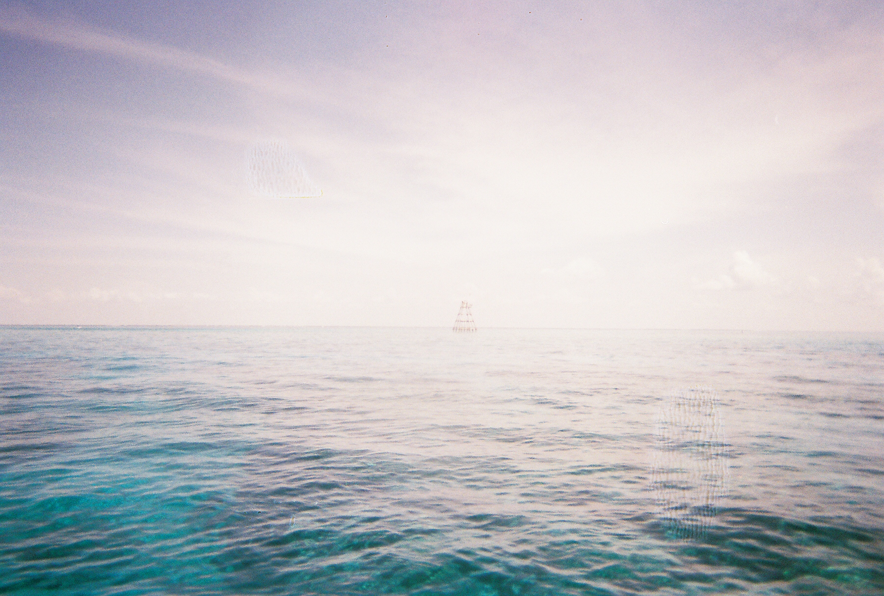 Reef Marker at Key Largo Florida on a calm day.