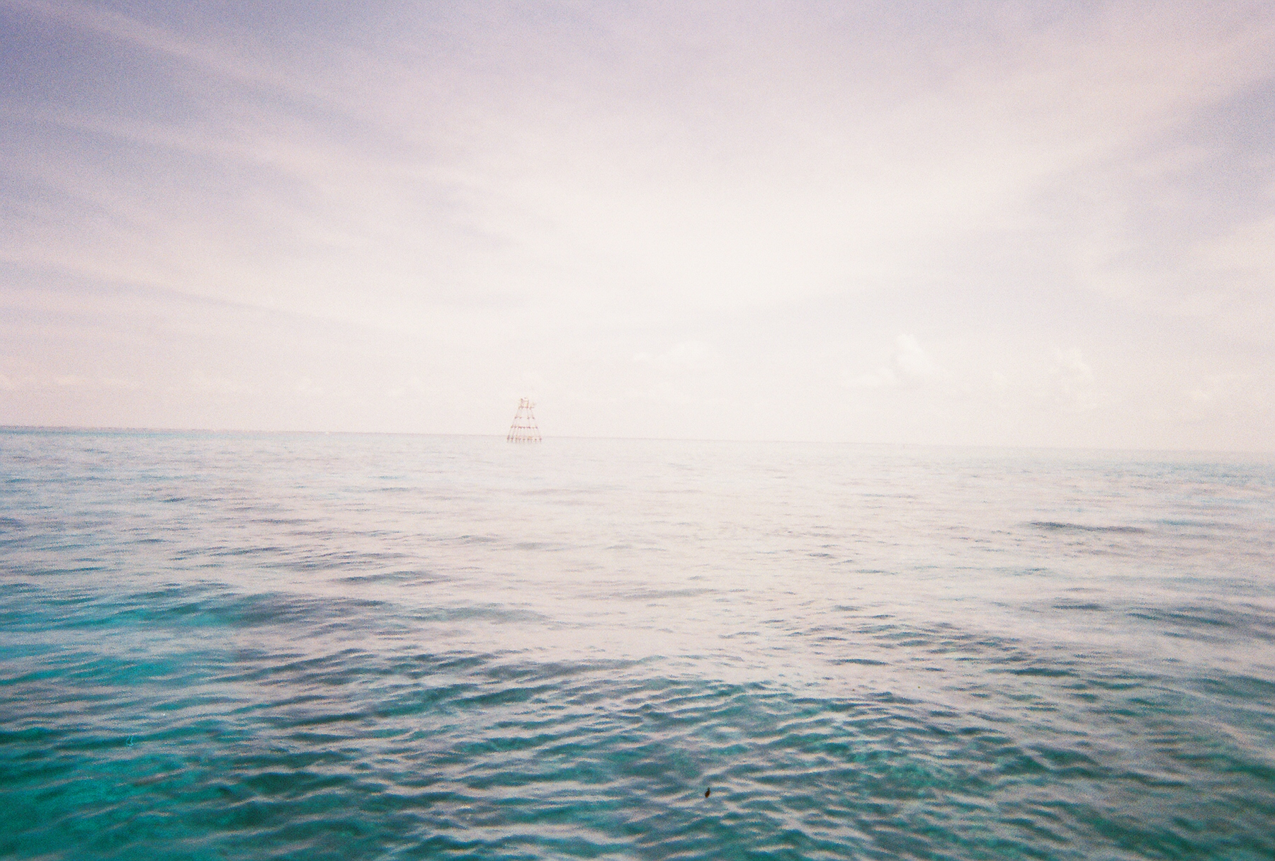 Reef Marker at Key Largo Florida on a calm day.