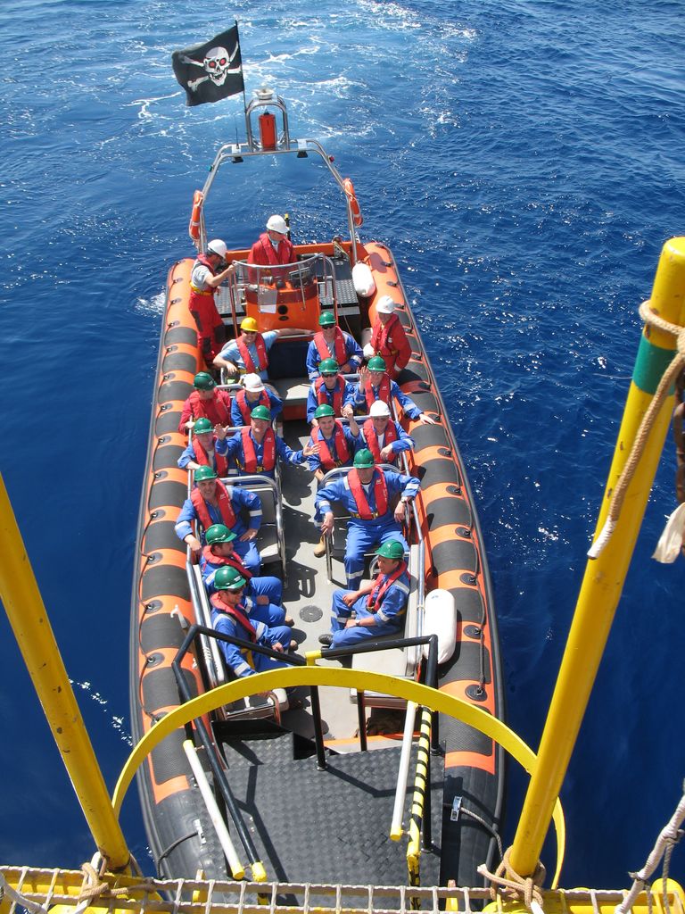 Rib One full of workers off out for a joyride err "familiarisation tri