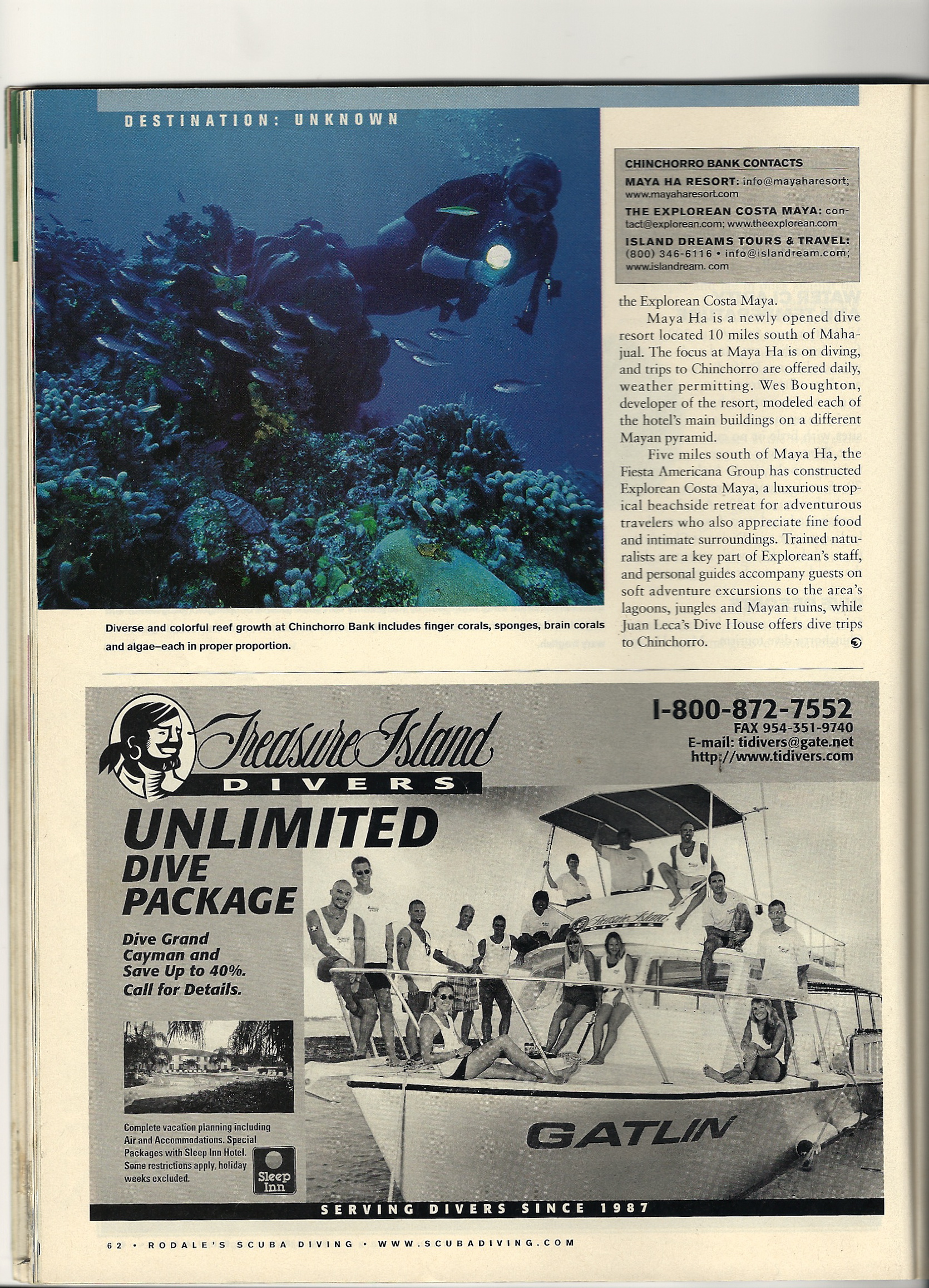 Rodale's Scuba Diving magazine article about Wes