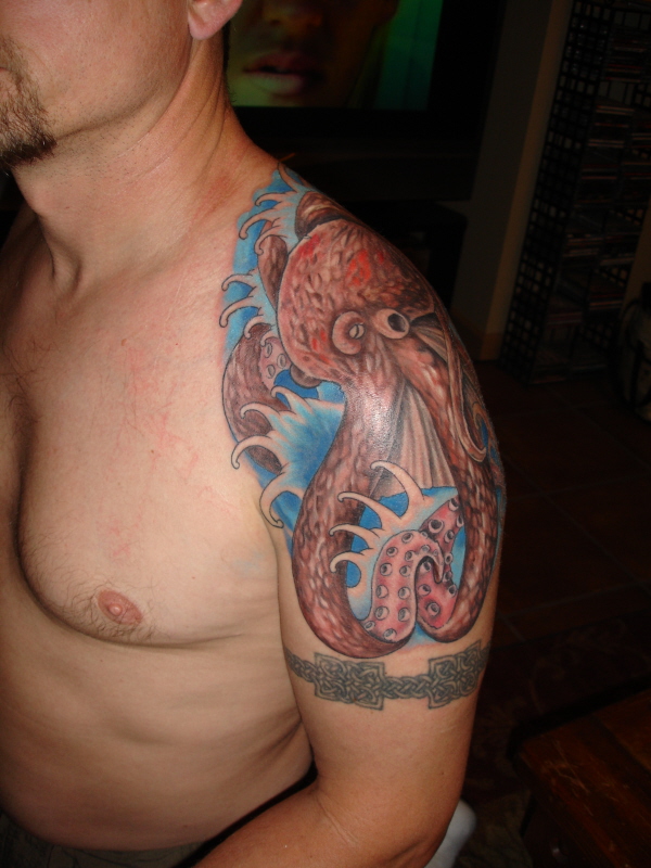 Ron's latest tattoo - California octopus
