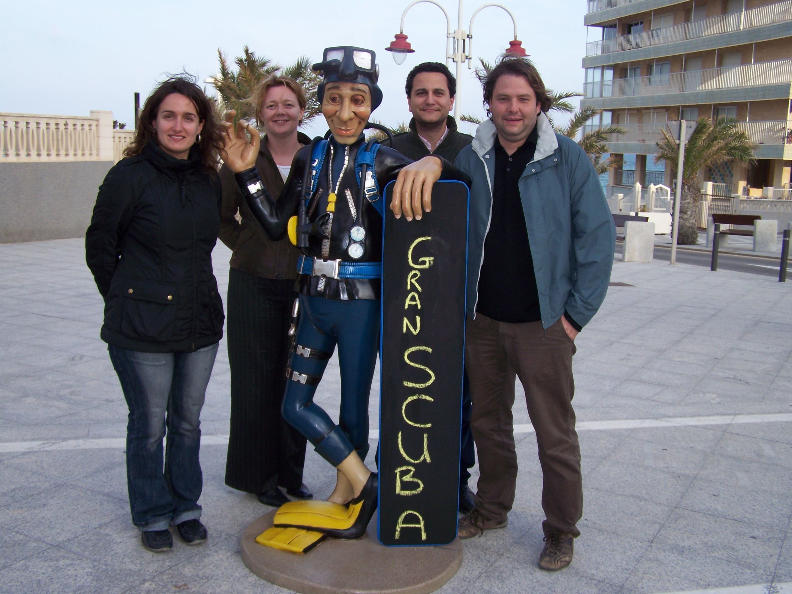 SCUBA DIVER LIFESIZE MODEL STATUE IN SPAIN