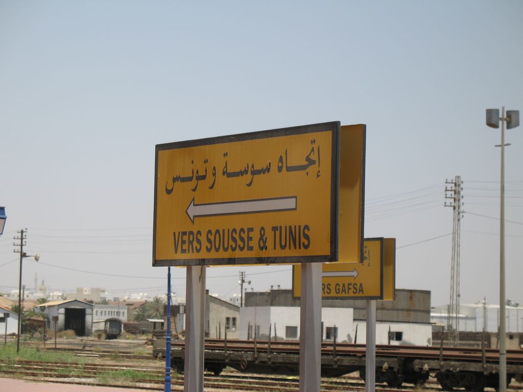 Sfax railway station.  Land once more