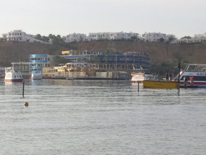 Sharknet construction in Naama Bay, Sharm el Sheikh