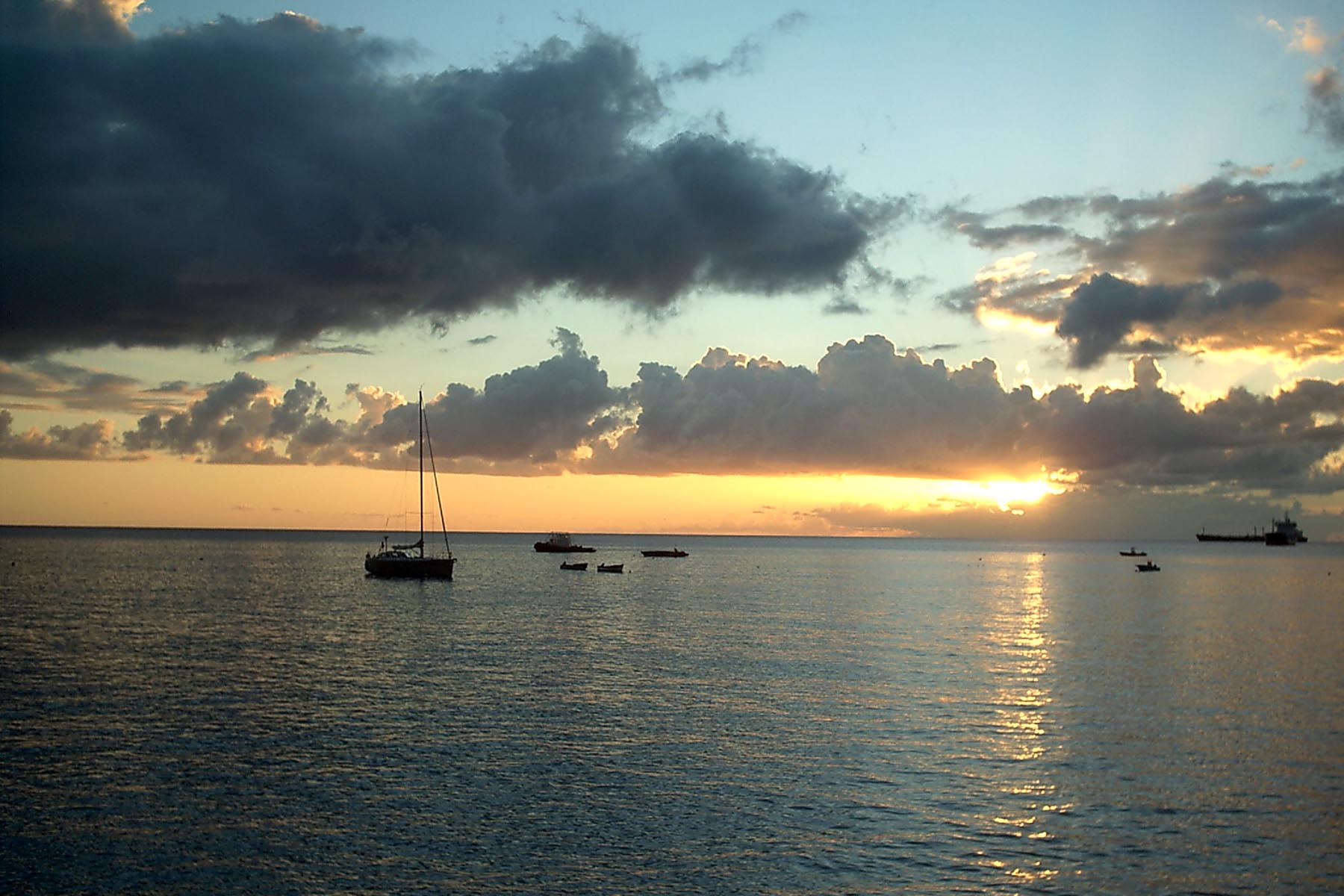 Sunset from Oceanfront Room at The Old Gin House