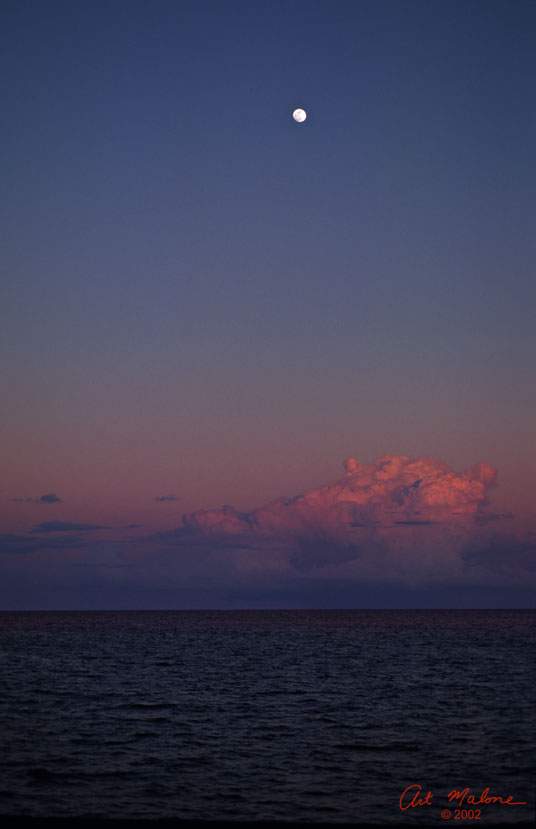 sunset/moonrise turks/caicos