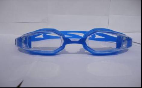 swimming goggles and fins