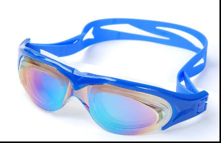 swimming goggles and fins